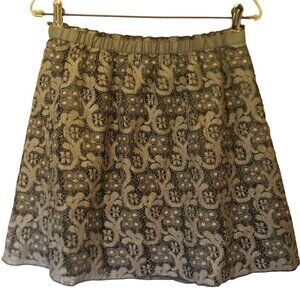 NEW (NWOT) J. Crew gray-green lace overlay skirt sz 10